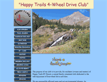 Tablet Screenshot of happytrails4wheeldriveclub.com